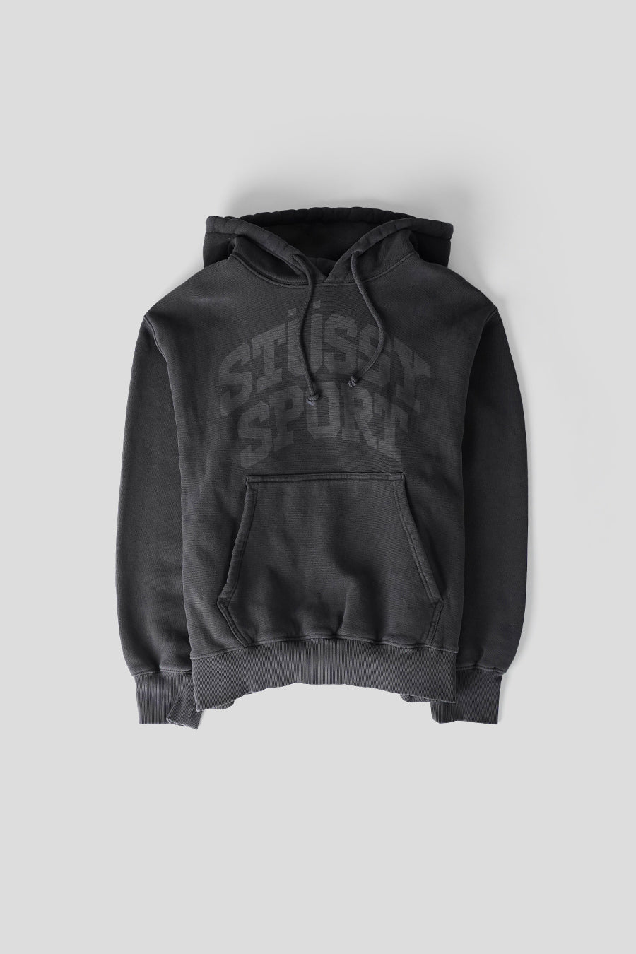 Stussy - HOODIE BLOCK SPORT GAR. DYED NOIR DÉLAVÉ - LE LABO STORE