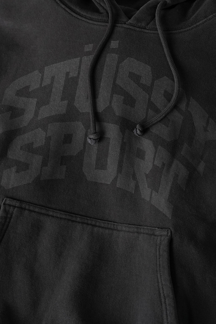 Stussy - HOODIE BLOCK SPORT GAR. DYED NOIR DÉLAVÉ - LE LABO STORE