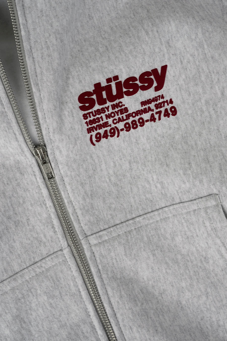 Stussy - HOODIE ZIPPÉ DNA GRIS - LE LABO STORE