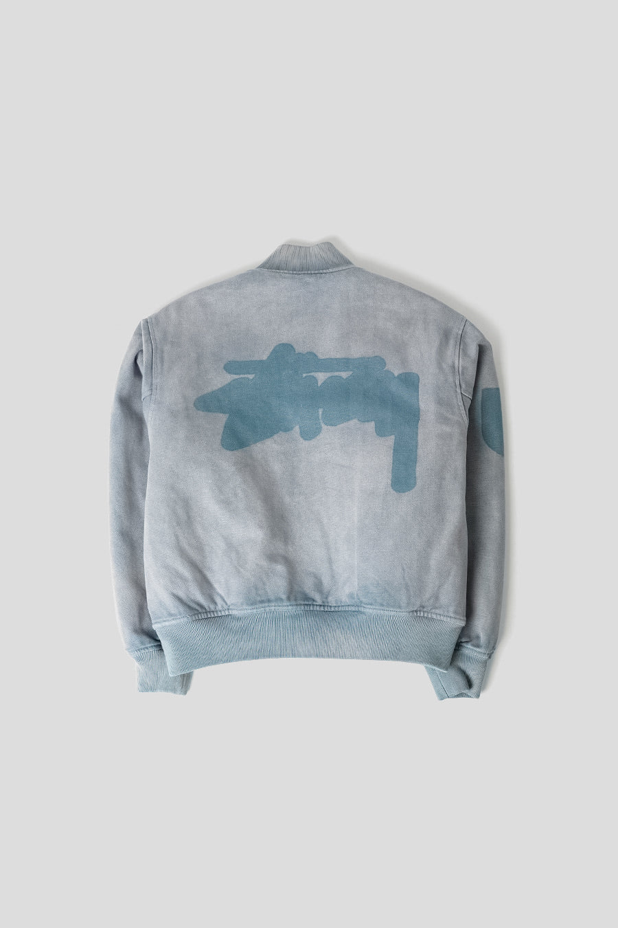 Stussy - BLUE GHOST LOGO CANVAS VARSITY JACKET  - LE LABO STORE