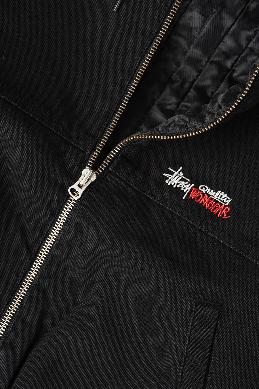 Stussy - BLACK CANVAS INSULATED WORK JACKET  - LE LABO STORE