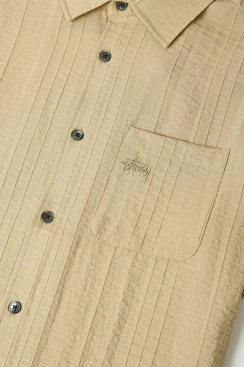 Stussy - CHEMISE PLEATED TEXTURED BEIGE - LE LABO STORE