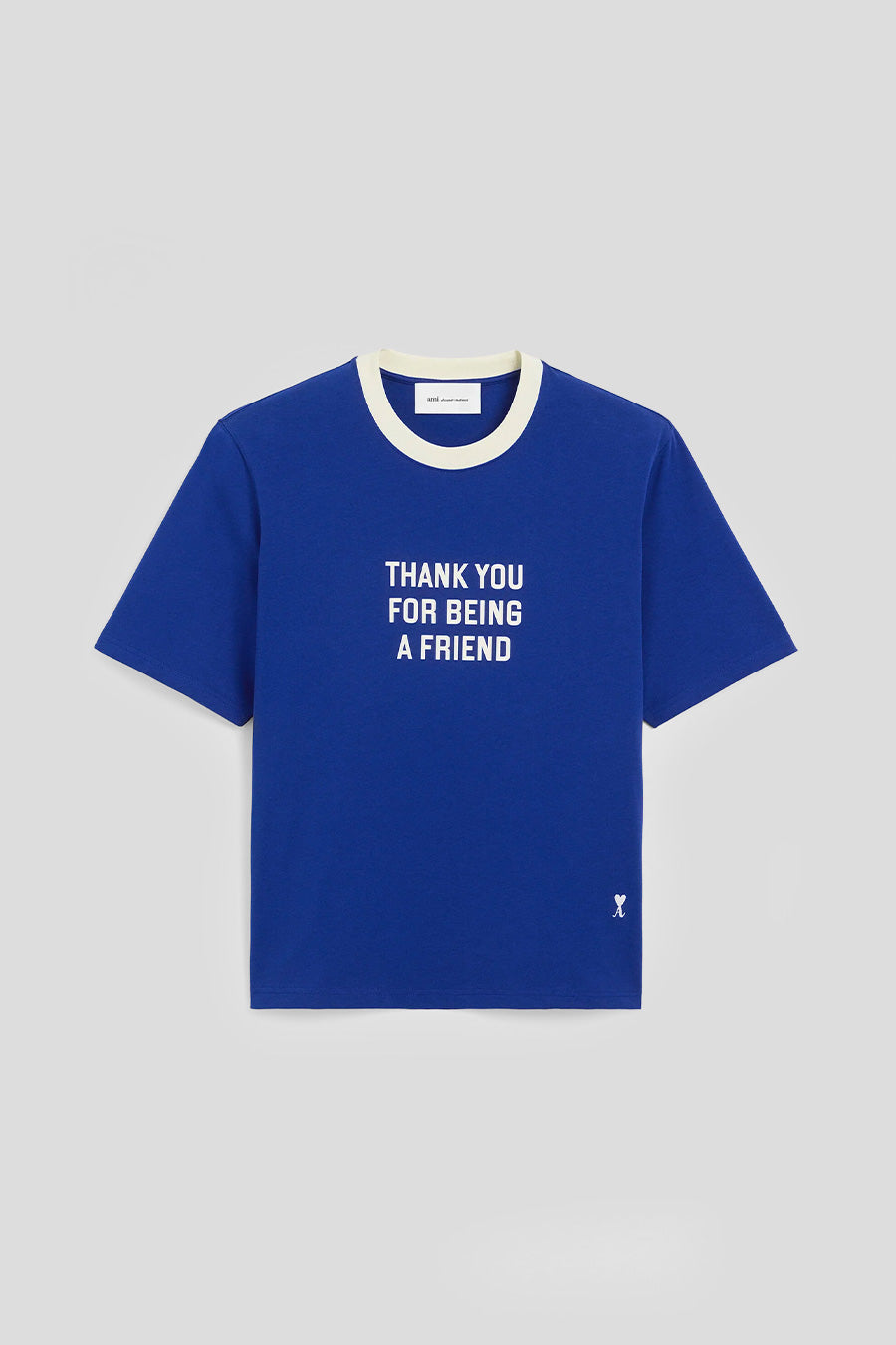 AMI PARIS - T-SHIRT THANK YOU FOR BEING A FRIEND BLEU - LE LABO STORE