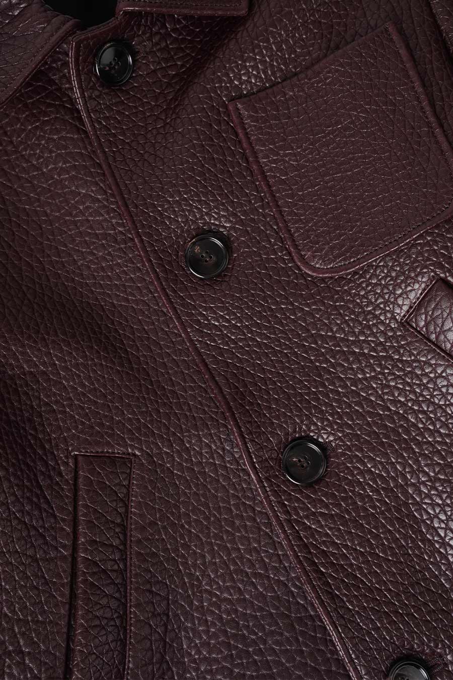 AMI PARIS - VESTE BOUTONNÉE AUBERGINE - LE LABO STORE
