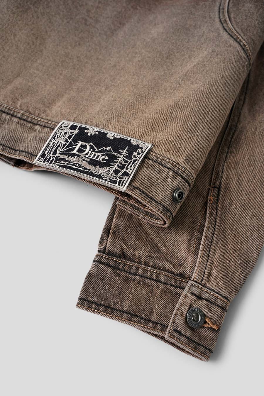 Dime - VESTE DENIM MARRON ET SABLE - LE LABO STORE