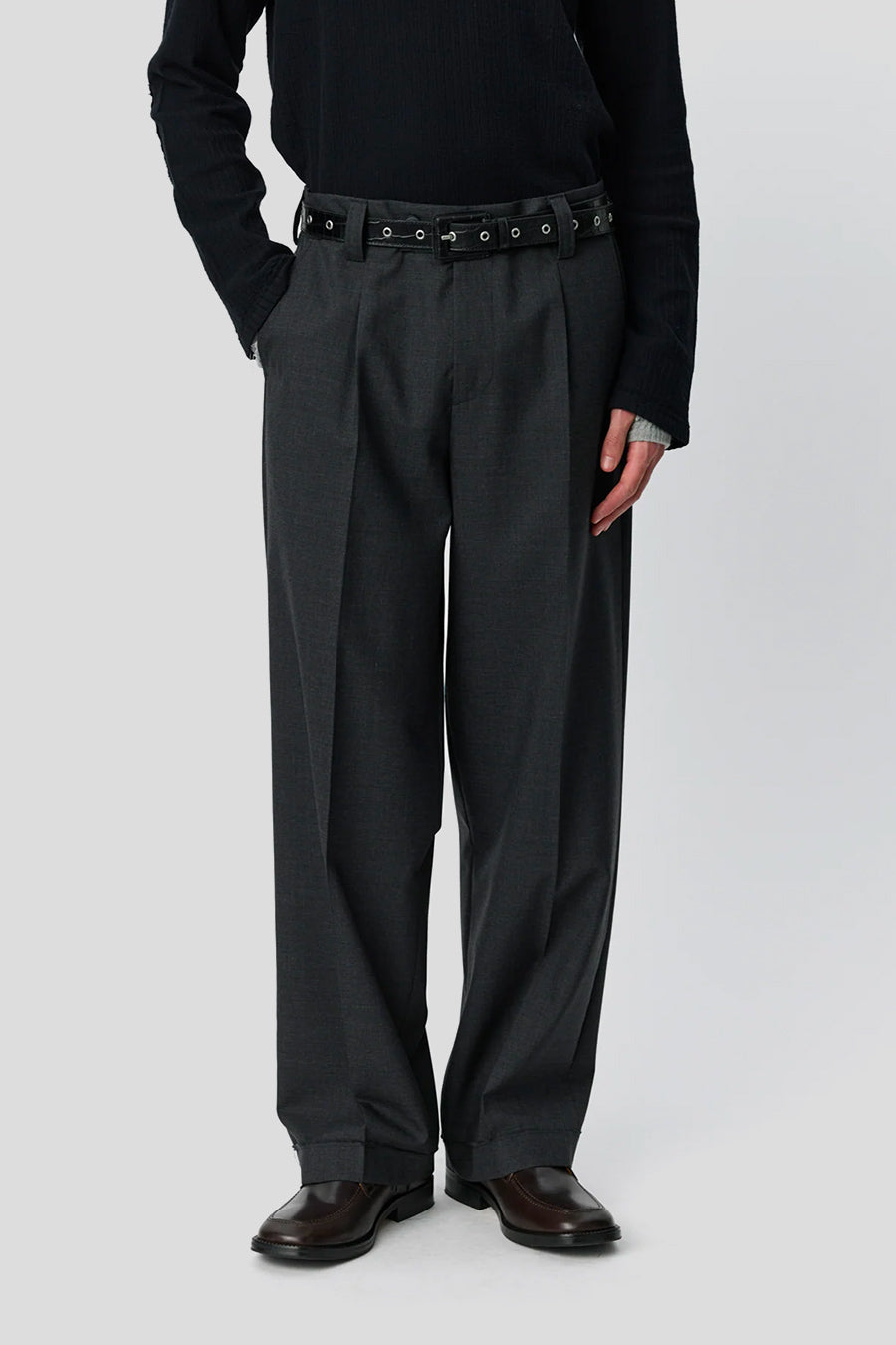 mfpen - PANTALON PATCH GRIS FONCÉ - LE LABO STORE