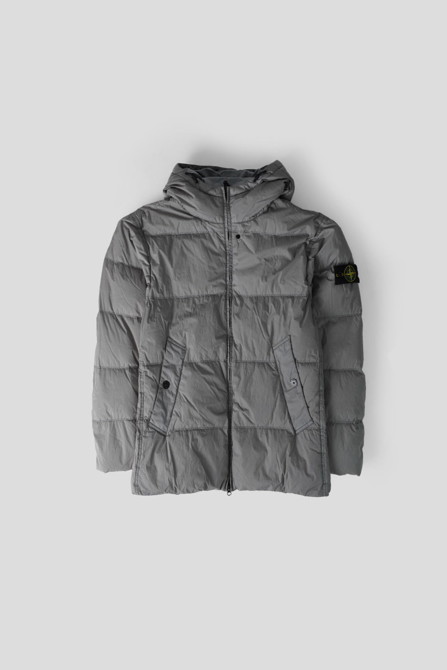 Stone Island - DOUDOUNE CRINKLE REPS NY HOODED GRISE - LE LABO STORE