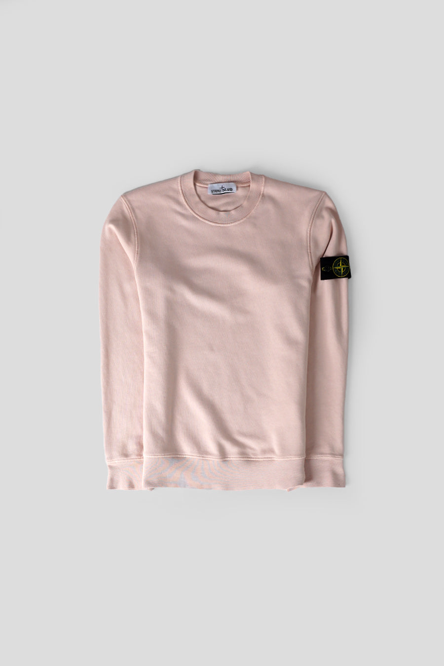 Stone Island - CREWNECK ORGANIC COTTON RAGLAN FLEECE ROSE PÂLE - LE LABO STORE