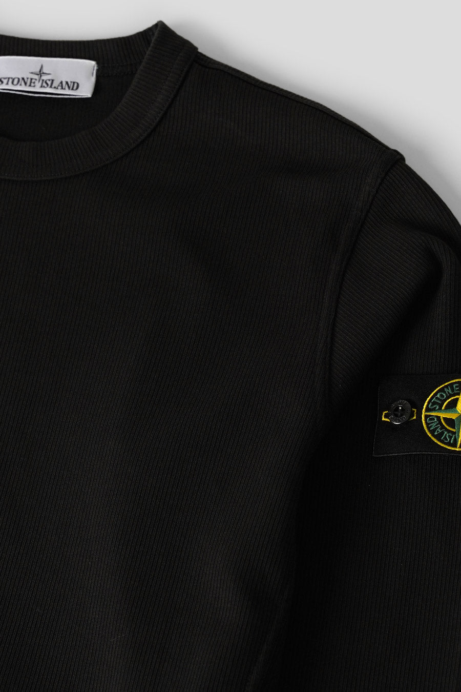 Stone Island - PULL ORGANIC COTTON INTERLOCK NOIR - LE LABO STORE