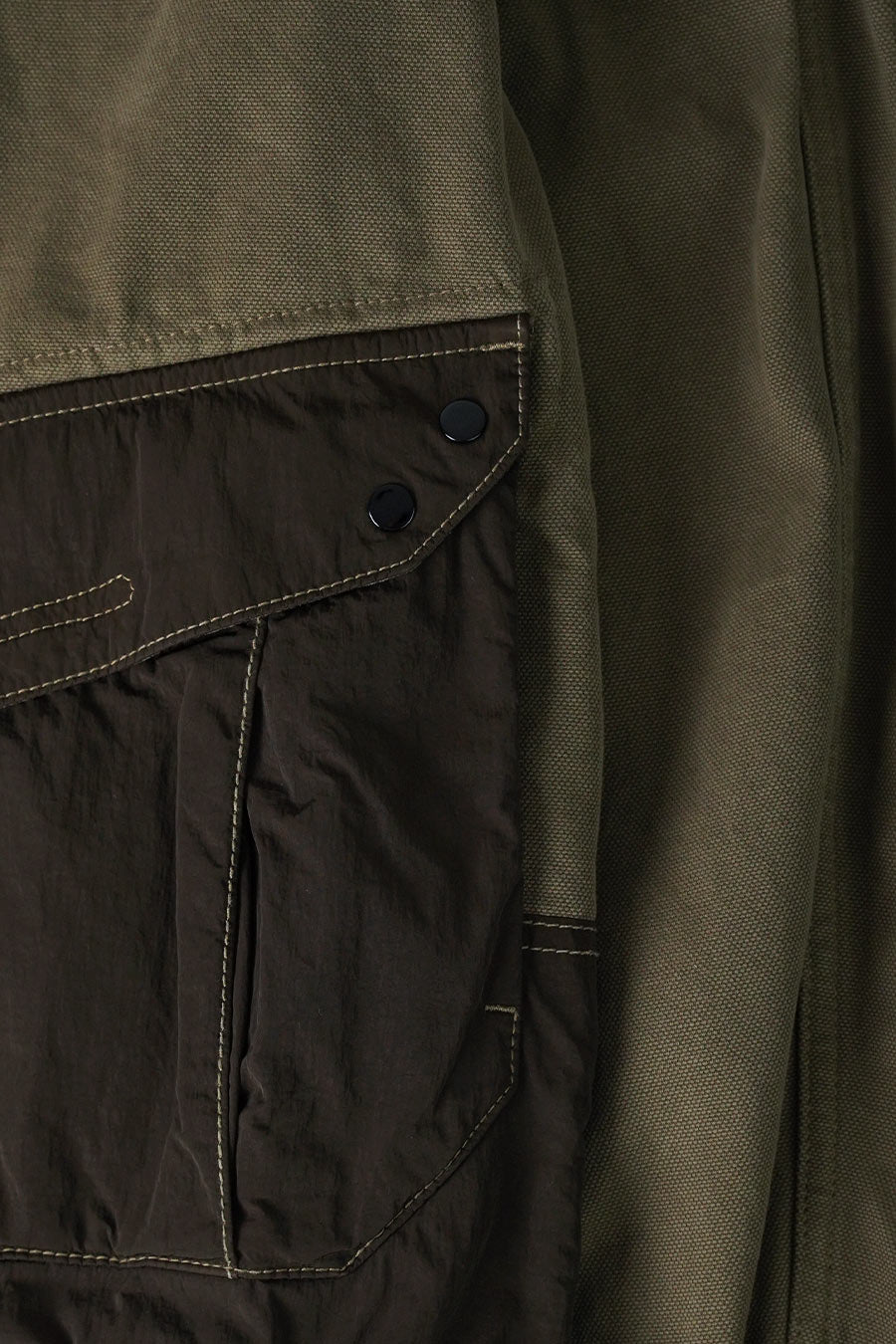 Stone Island - SURCHEMISE ORGANIC PANAMA COTTON NYLON VERT MILITAIRE - LE LABO STORE